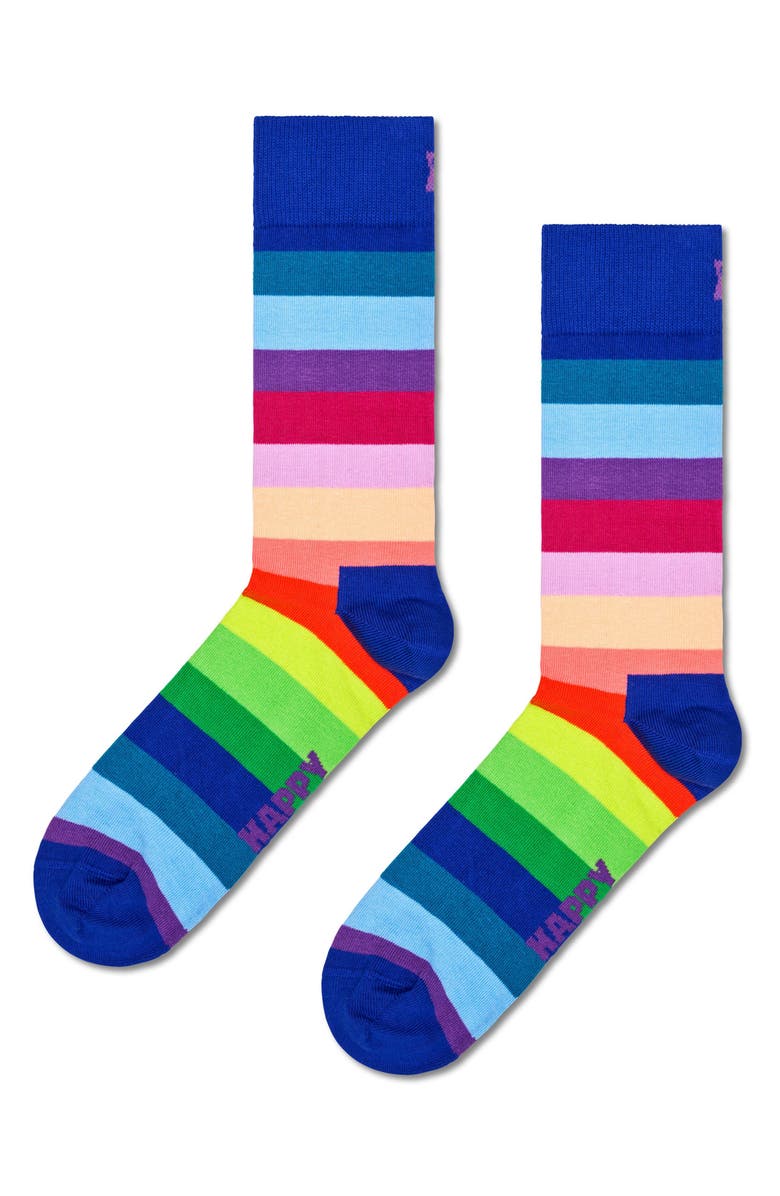 Happy Socks Flowers Assorted 3-Pack Crew Socks Gift Box, Alternate, color,