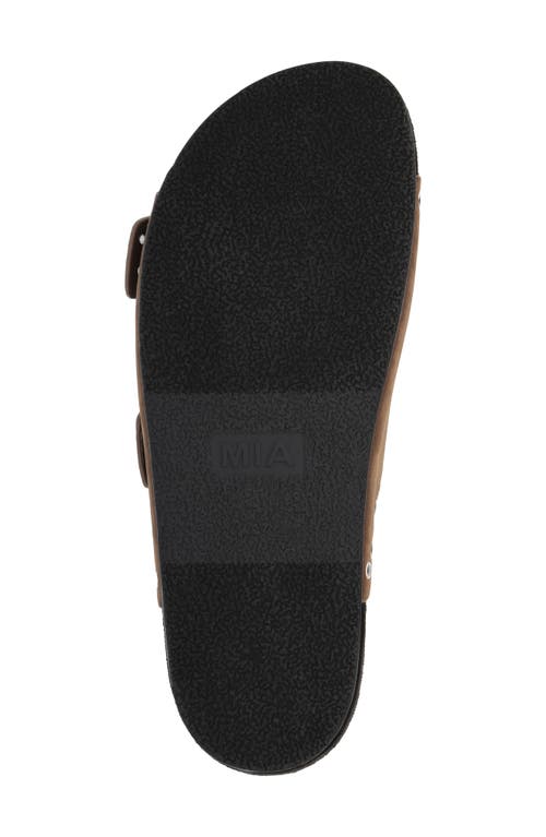 Mia Brooklyn Slide Sandal In Brown