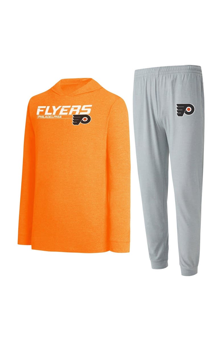CONCEPTS SPORT Men's Concepts Sport Gray/Orange Philadelphia Flyers Meter Pullover Hoodie & Jogger Pants Set, Main, color, 