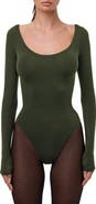 Naked Wardrobe Naked Scoop Neck Long Sleeve Bodysuit