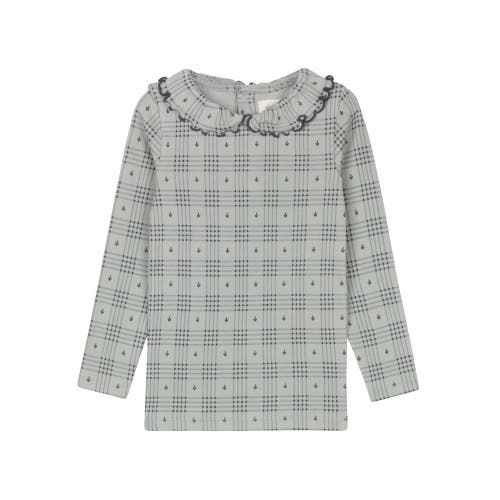 Ely's & Co. Cotton Floral Plaid Collection In Gray