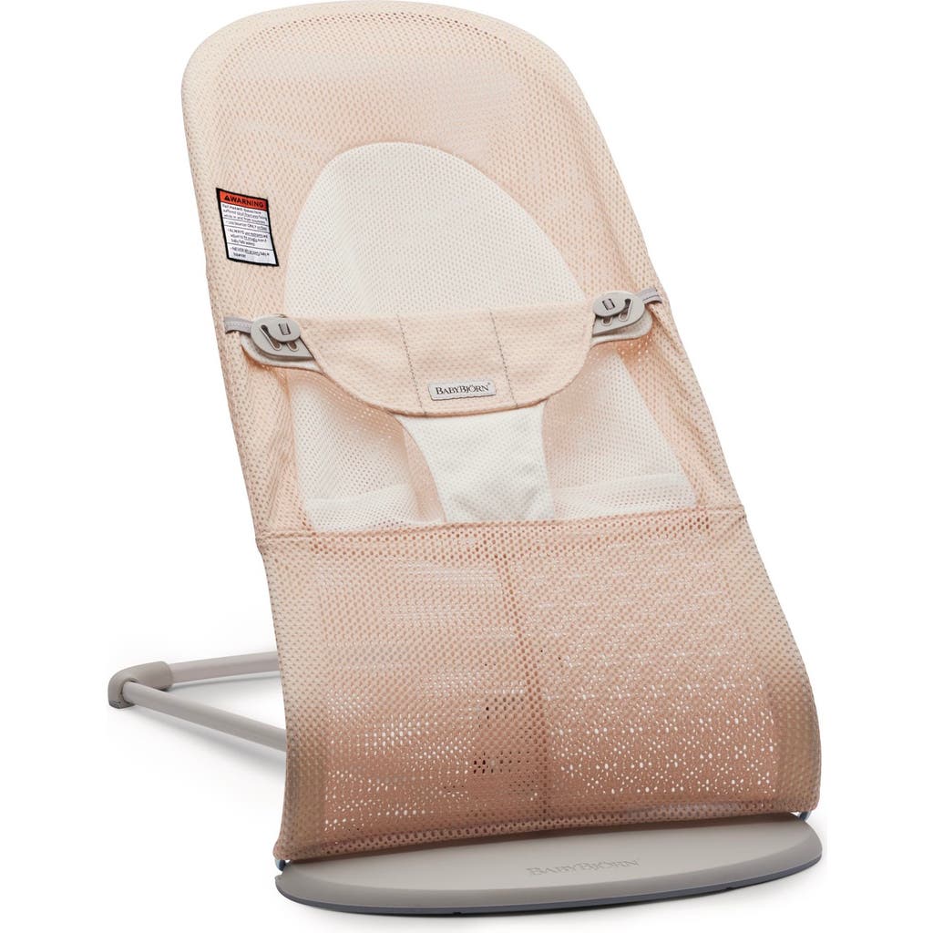 BabyBjörn Bouncer Balance Soft Convertible Mesh Baby Bouncer in Pearly Pink/White  product