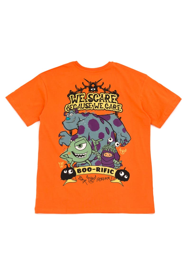 Pixar Short Sleeve T-Shirt, Alternate, color, Monsters Boo Orange