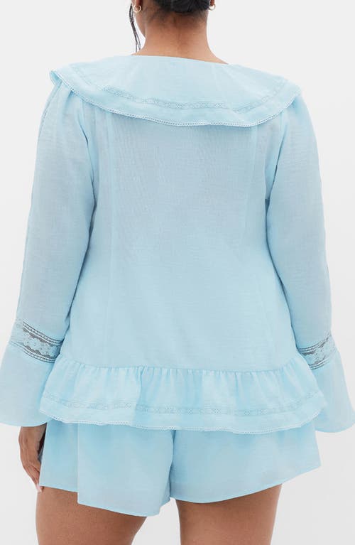 City Chic Sara Ruffle Button-up Top