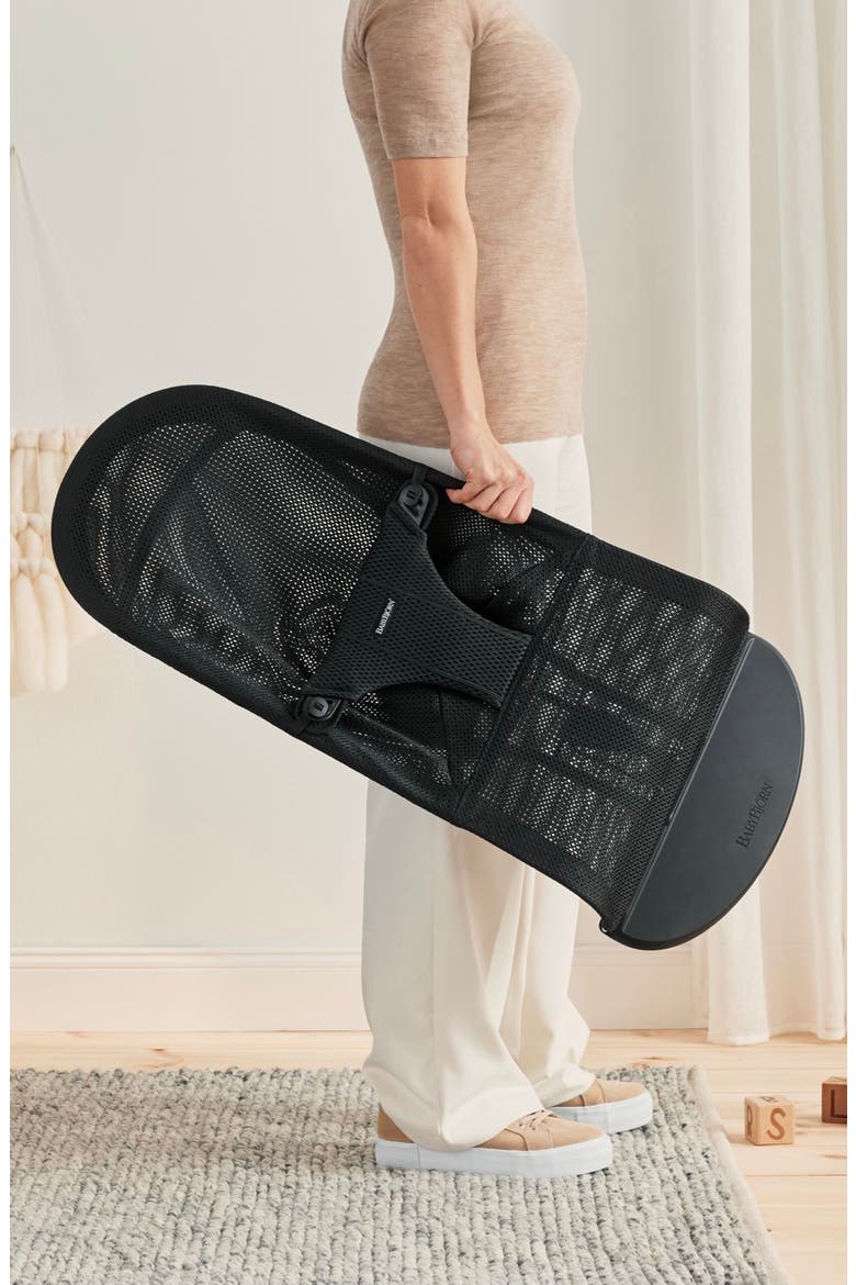 Bouncer Bliss Convertible Quilted Baby Bouncer, Alternate, color, BLACK