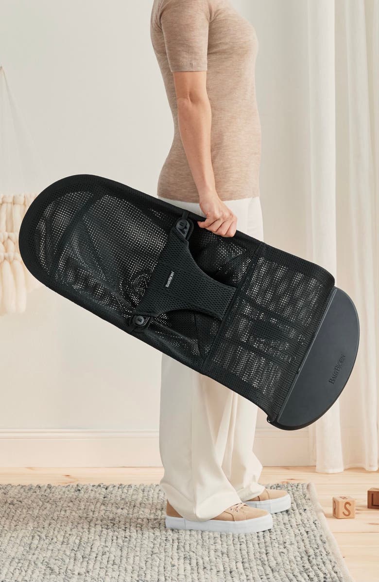 BabyBjörn Bouncer Bliss Convertible Quilted Baby Bouncer, Alternate, color, Black