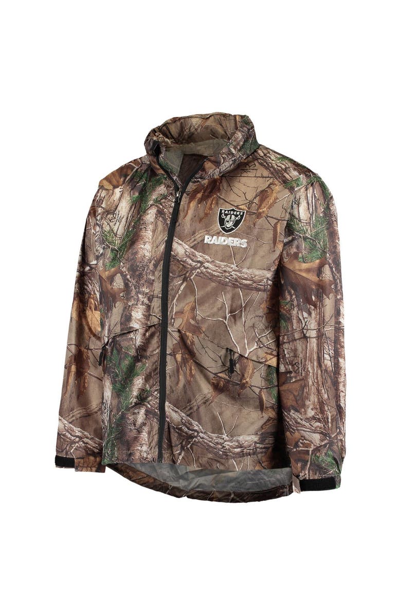 DUNBROOKE Men's Dunbrooke Realtree Camo Las Vegas Raiders Circle Sportsman Waterproof Packable Full-Zip Jacket, Alternate, color, 