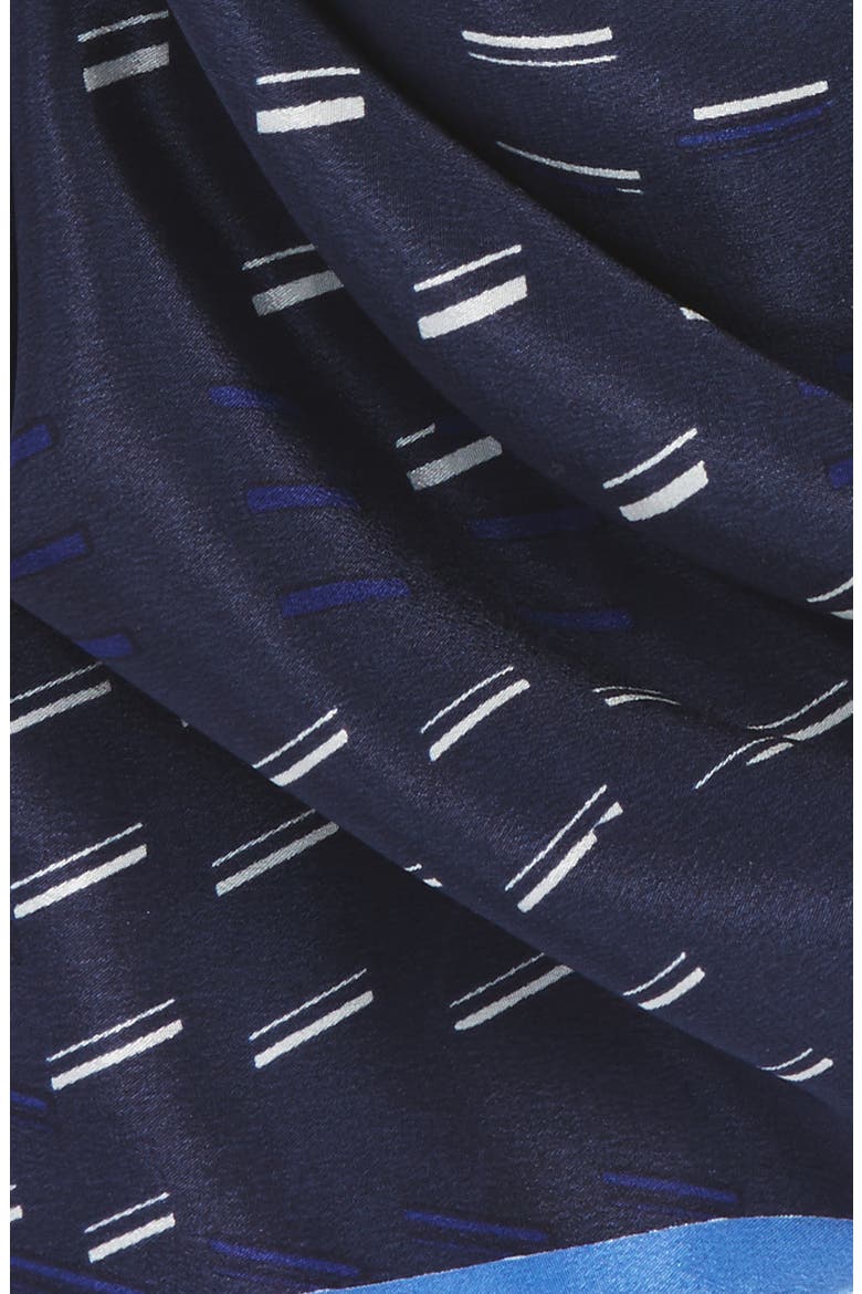 Square Silk Scarf, Alternate, color, NAVY- COMBO
