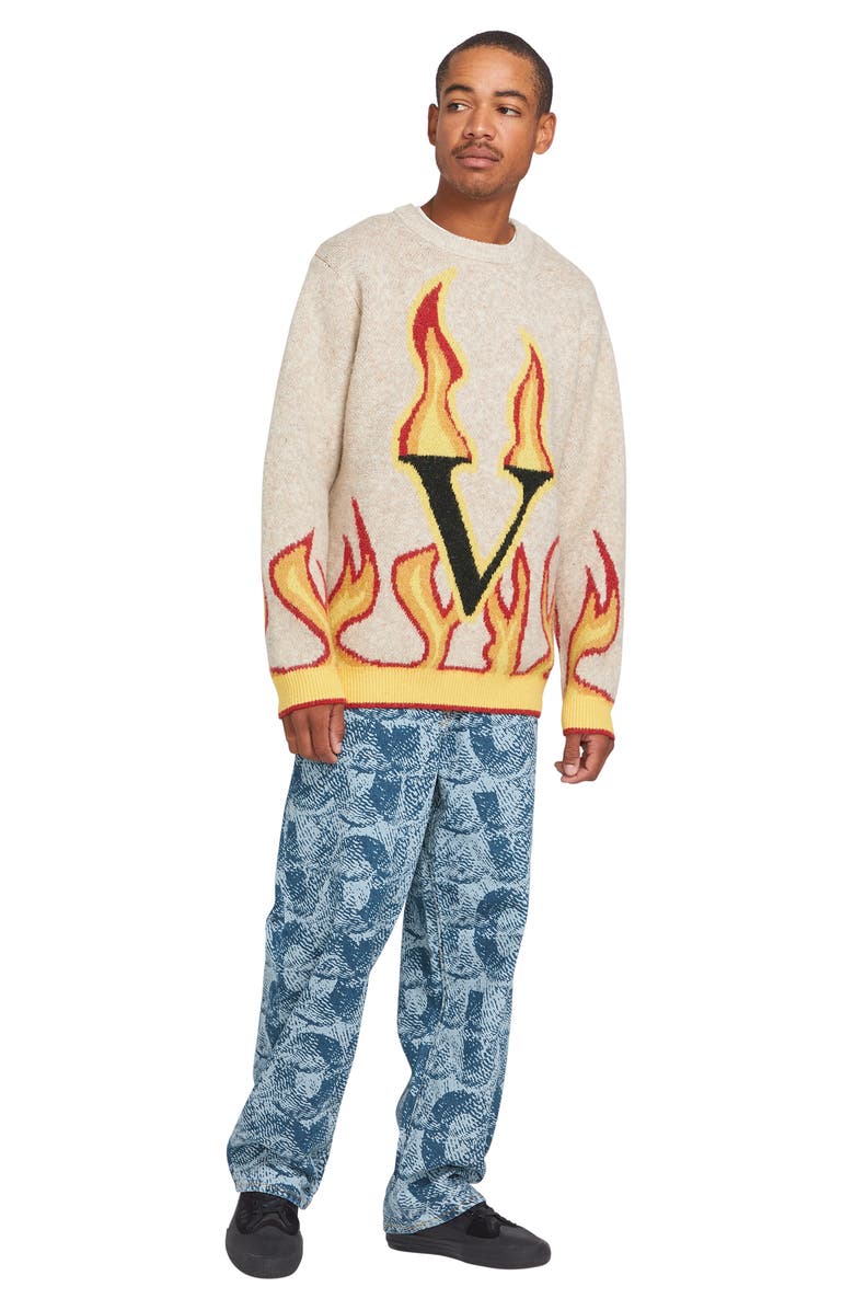 Volcom x Fergus Purcell Fergadelic Crewneck Sweater, Alternate, color, 