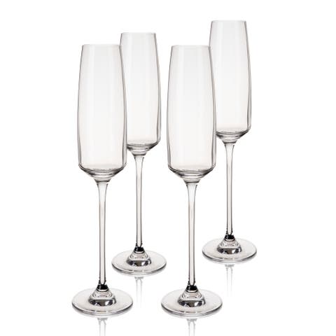 Reserve Julien Crystal Champagne Flutes Set of 4