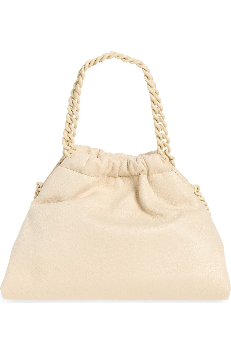 Stella McCartney Mini Falabella Faux Suede Drawstring Bag, Alternate, color, Pearl