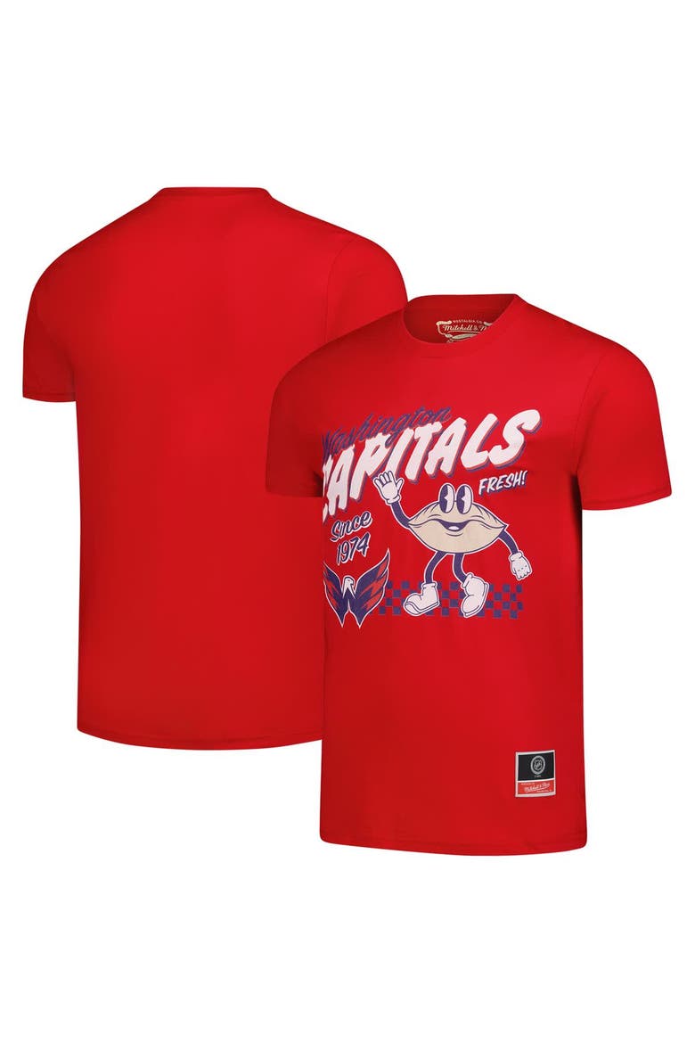 Men's Mitchell & Ness Red Washington Capitals Local Food T-Shirt, Main, color, Red