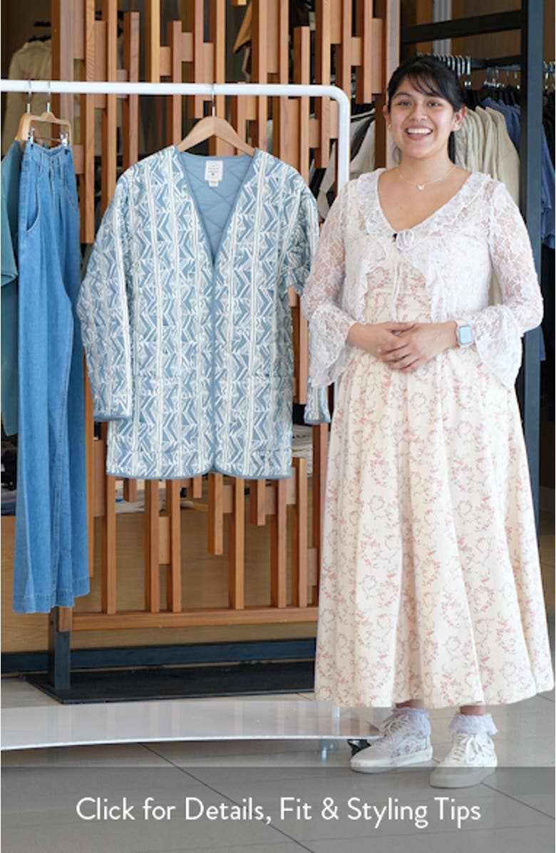 Day Dreamin Quilted Poplin Shacket, sales video thumbnail