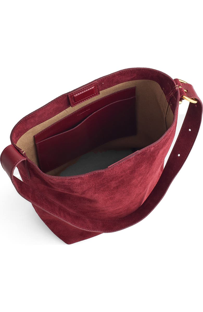 Madewell The Medium Essential Suede Bucket Tote, Alternate, color,