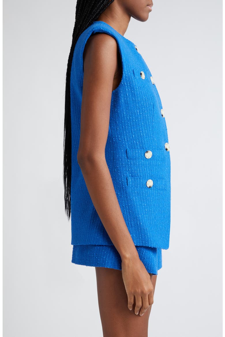 Tamara Cotton Blend Cutaway Vest, Alternate, color, COBALT