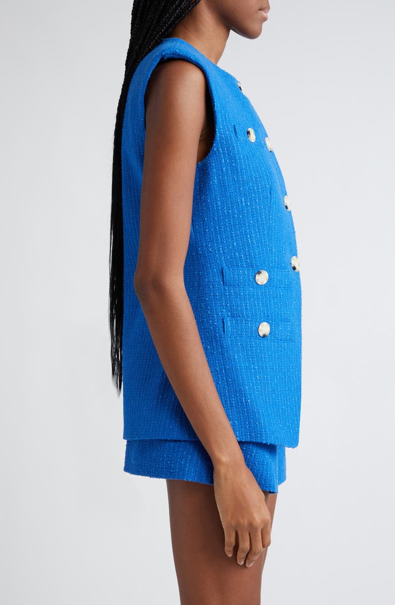 Veronica Beard Tamara Cotton Blend Cutaway Vest, Alternate, color, 