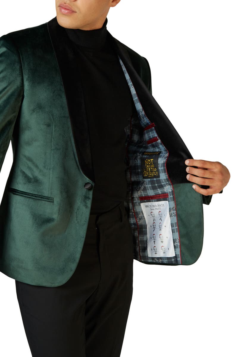 OppoSuits Deluxe Rich Green Velvet Dinner Jacket, Alternate, color, 