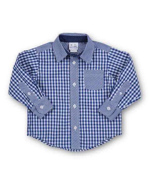 Gingham Button Down Shirt (Toddler, Little Kid, Big Kid)