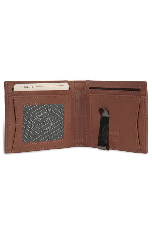 Champs Onyx Bifold Wallet With Money Clip In Brown