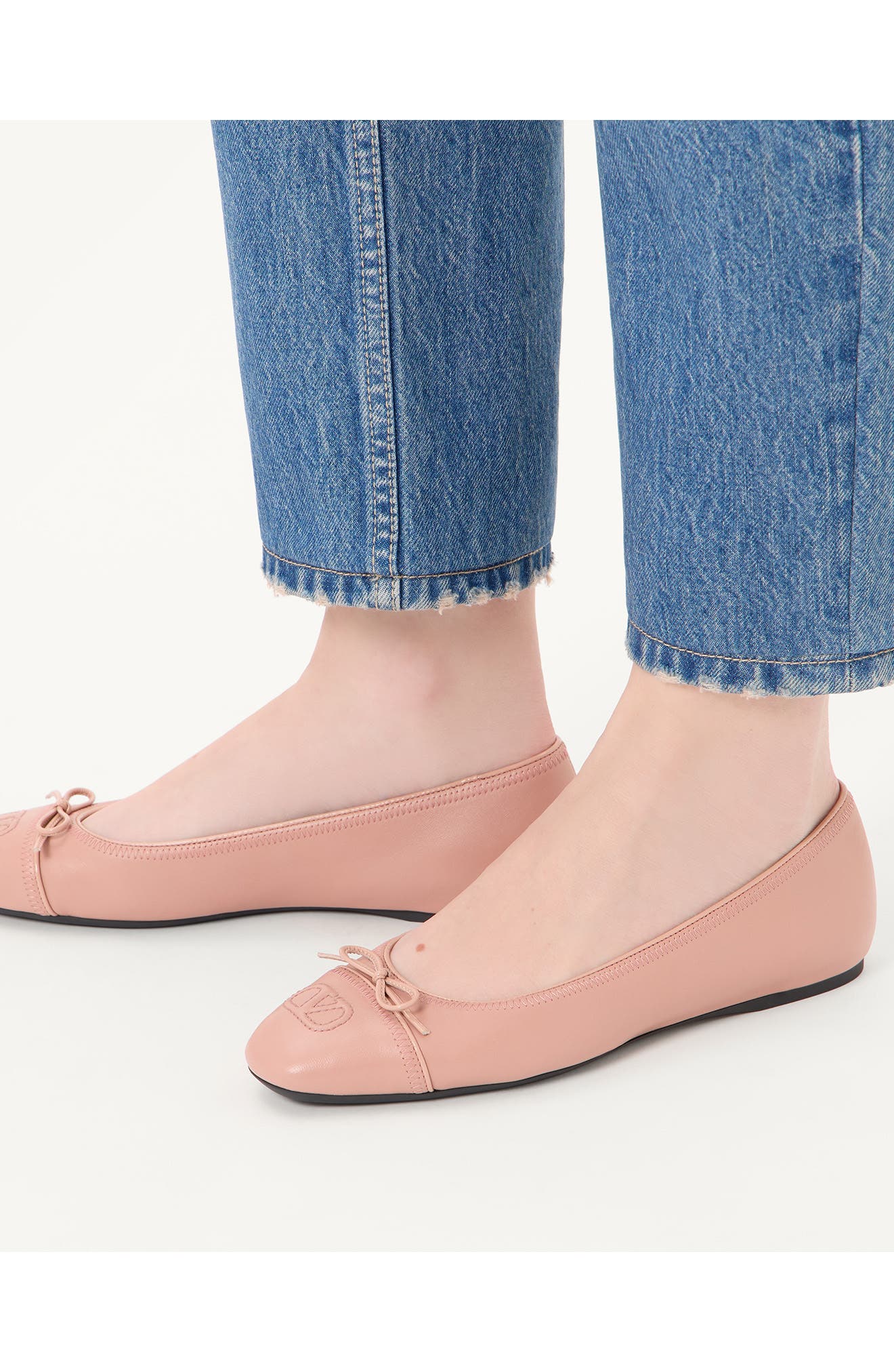 VLOGO Signature Ballerina Flat, Alternate, color, CREAM