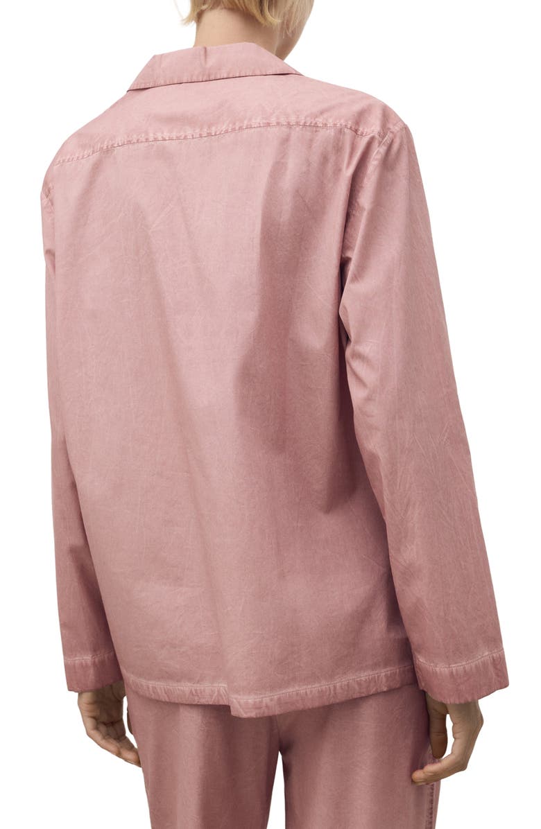 MANGO Garment Dyed Button-Up Shirt, Alternate, color, Medium Pink