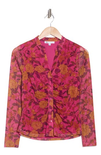 Dr2 By Daniel Rainn Ruched Button-up Shirt