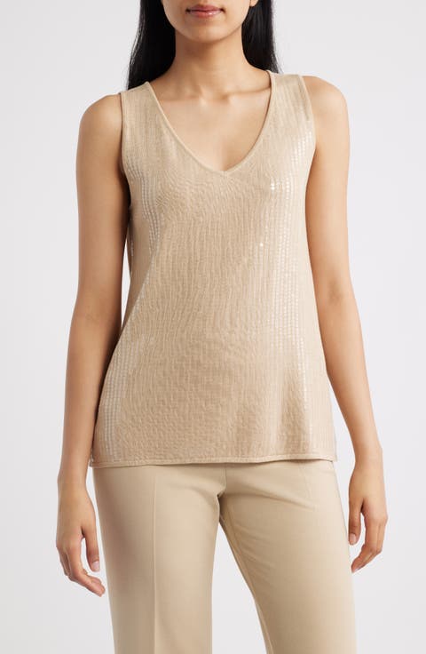Double V-Neck Sweater Tank
