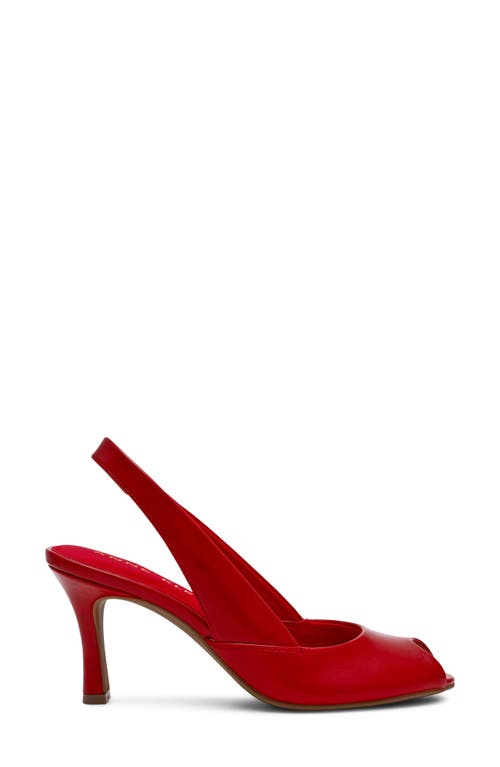 Anne Klein Jovi Slingback Peep Toe Pump In Red