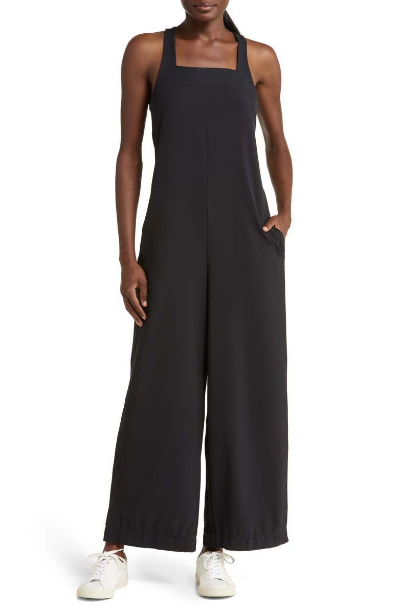 Zella Getaway Relaxed Sleeveless Wide Leg Jumpsuit, Main, color,