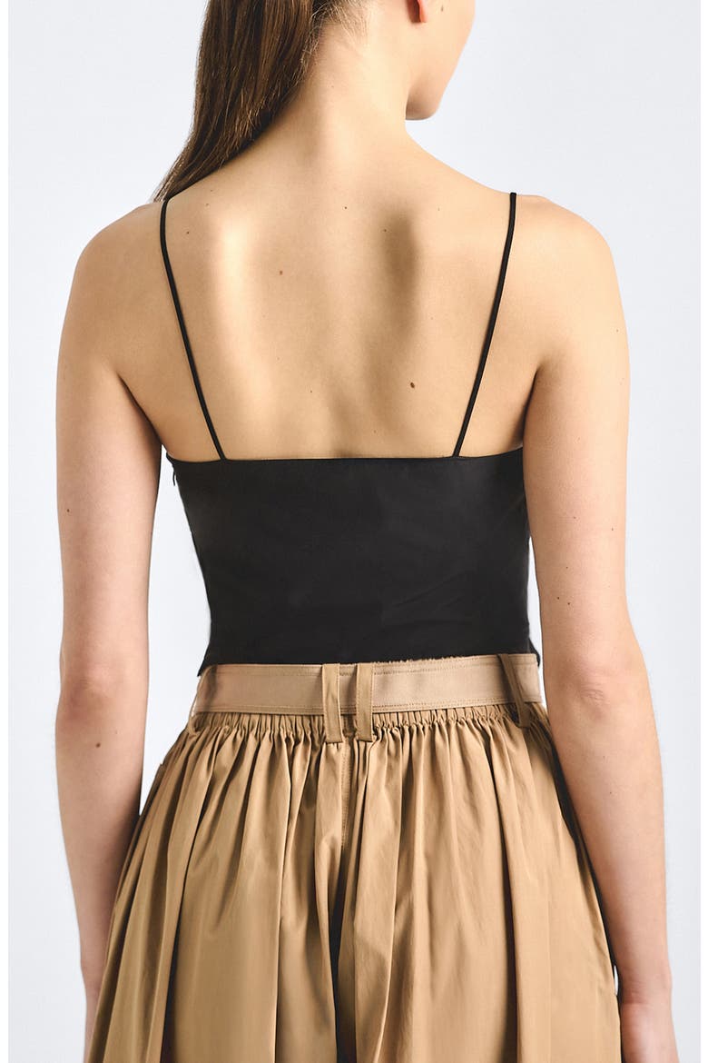 Shira Tie Front Camisole, Alternate, color, BLACK