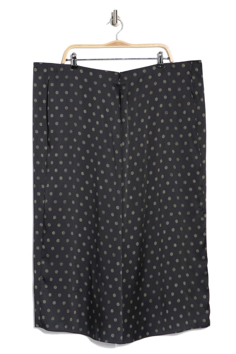 Sun Dot Draped Slip Skirt, Alternate, color, BLACK