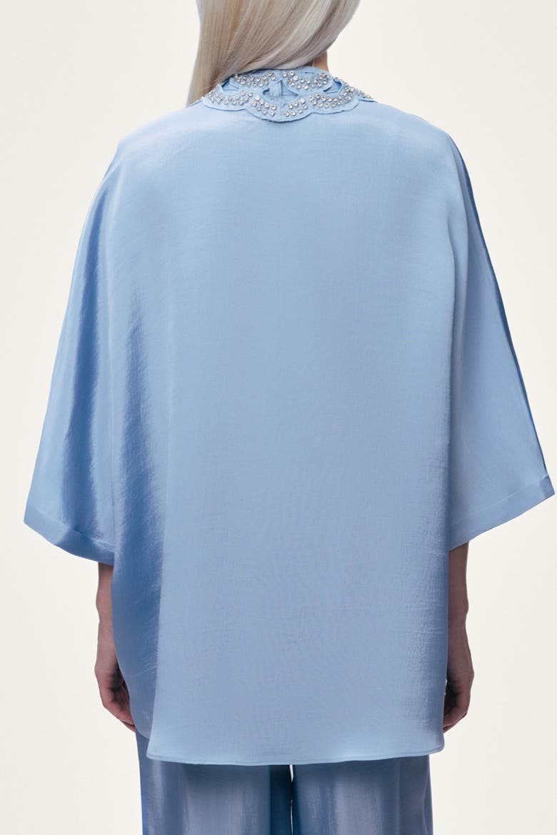 Accessory Collar Detail Shirt, Alternate, color, Blue