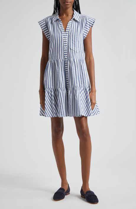 Trisha Stripe Cotton Shirtdress