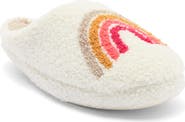 JOE BOXER Faux Shearling Rainbow Clog Slipper