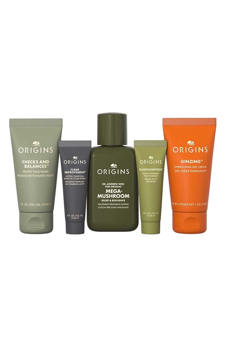 Origins Bestsellers 6-Piece Travel Size Cleansing & Moisturizing Set $73 Value, Alternate, color, 