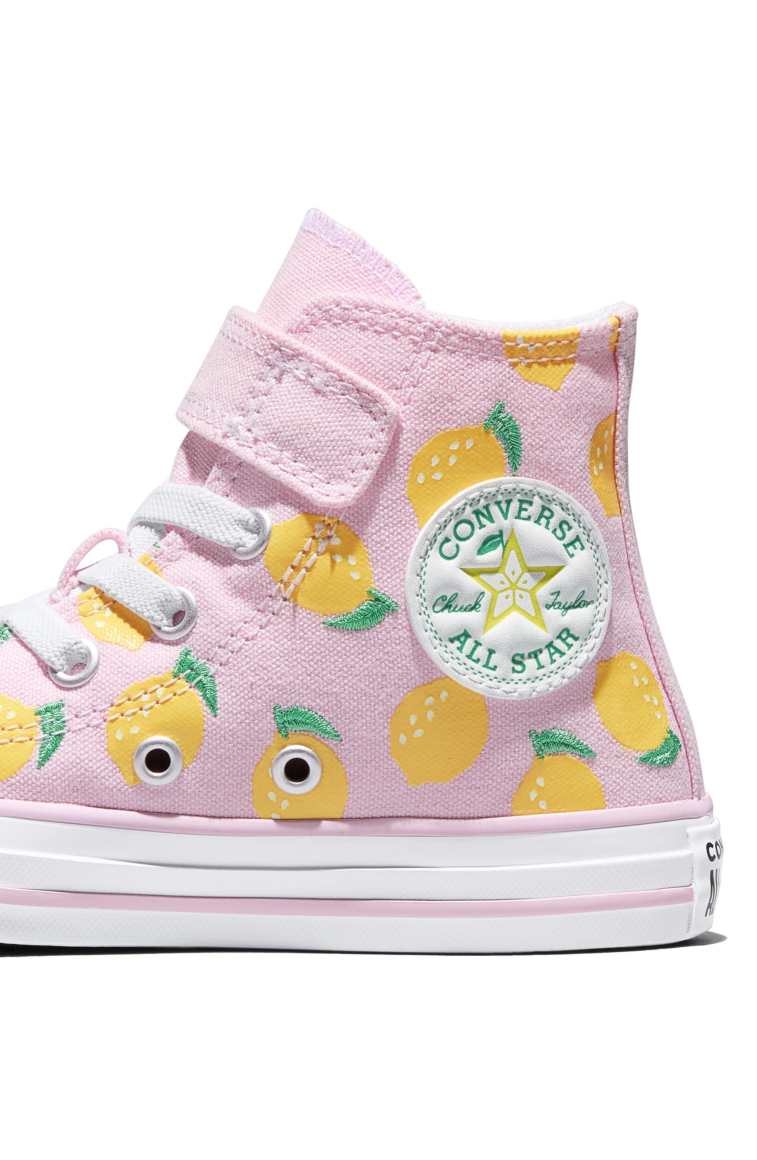 Converse Kids' Chuck Taylor All Star Easy On Canvas High Top Sneaker, Alternate, color, New Found Bloom/ Dandy Lion