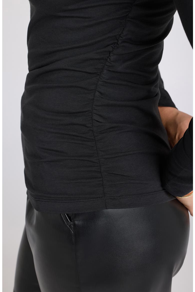 Bateau Neck Knit Top, Alternate, color, BLACK