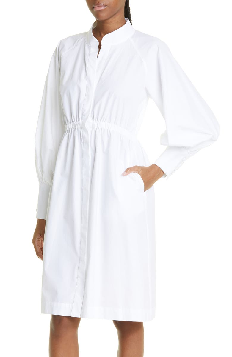 Eleventy Long Sleeve Cotton Poplin Shirtdress, Alternate, color,