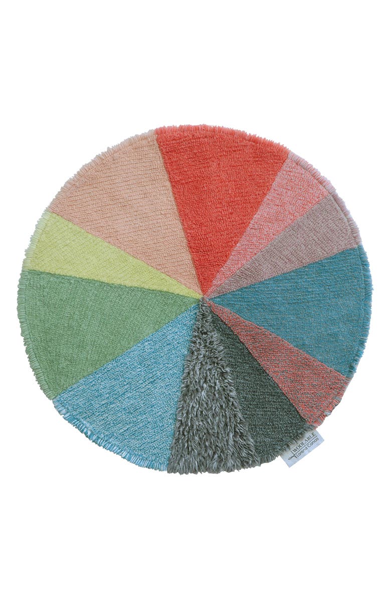 Lorena Canals Pie Chart Rug, Main, color, Pink Multi