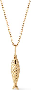 Ana Luisa Solid Yellow Gold - Gold Fish Necklace