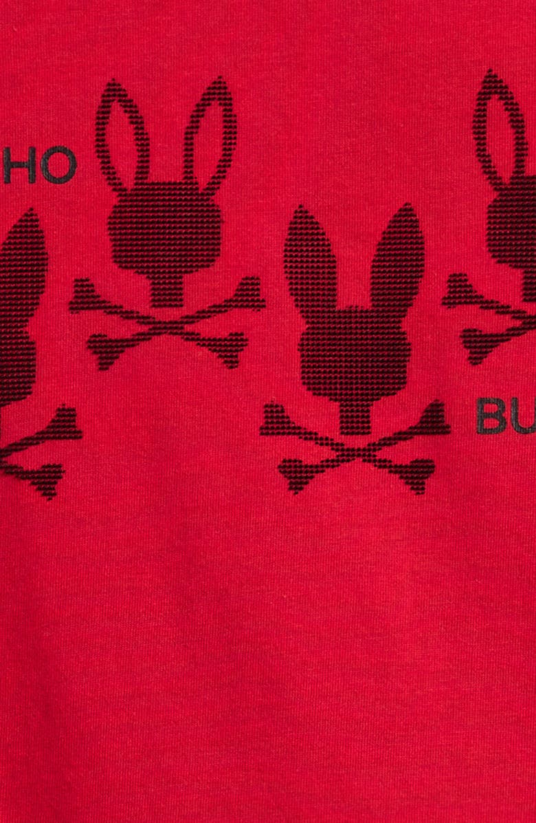 Psycho Bunny Kids' Jovan Cotton Graphic T-Shirt, Alternate, color, Tango Red