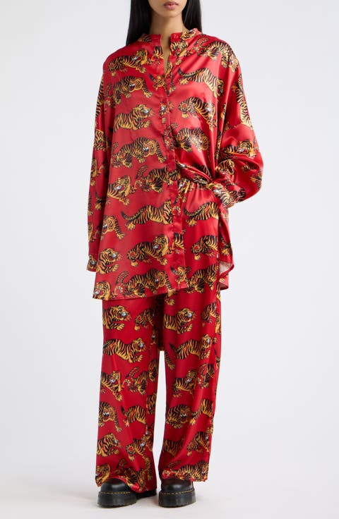 Satin Playsuit Set