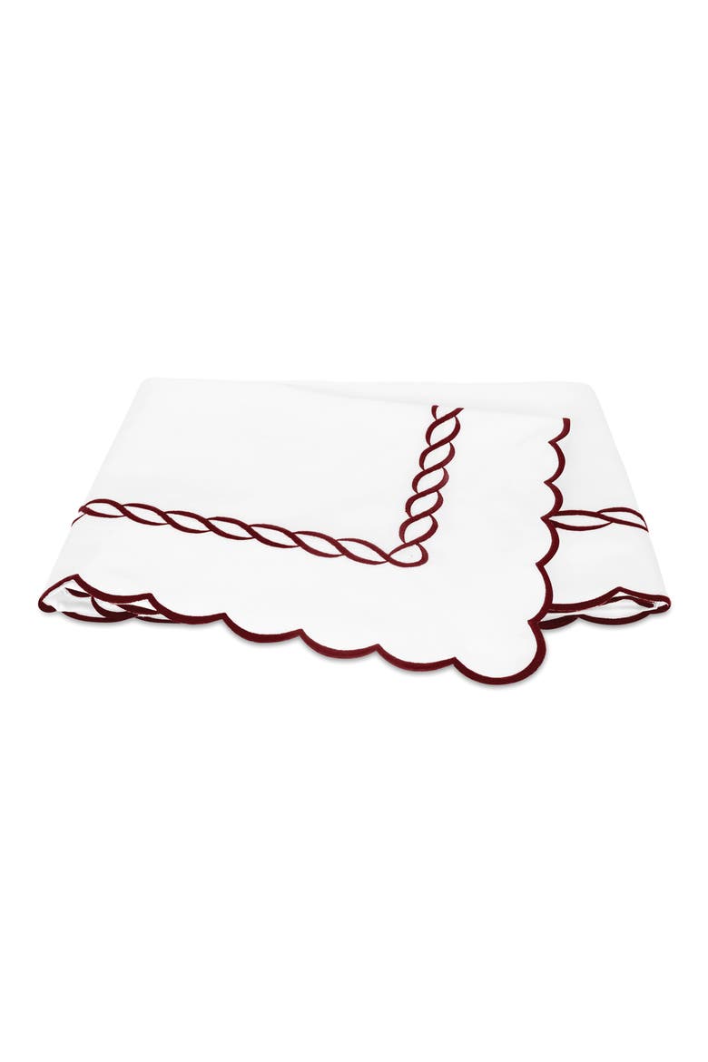 Classic Chain Scallop Flat Sheet, Main, color, RED