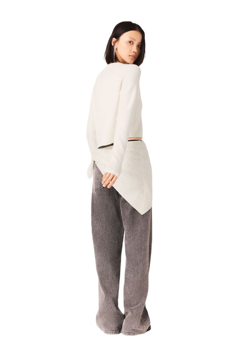 Jewelled bow-button cardigan, Alternate, color, Ecru