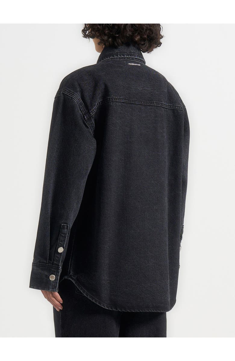 Manière De Voir Joy Denim Oversized Shirt, Alternate, color, Washed Black