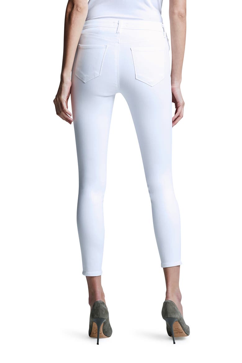 Margot Coated Crop High Waist Skinny Jeans, Alternate, color, BLANC COATED