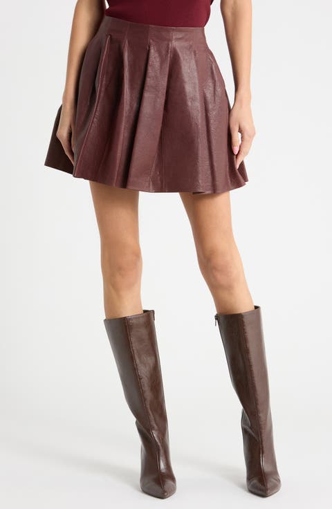 Bryar Leather Miniskirt