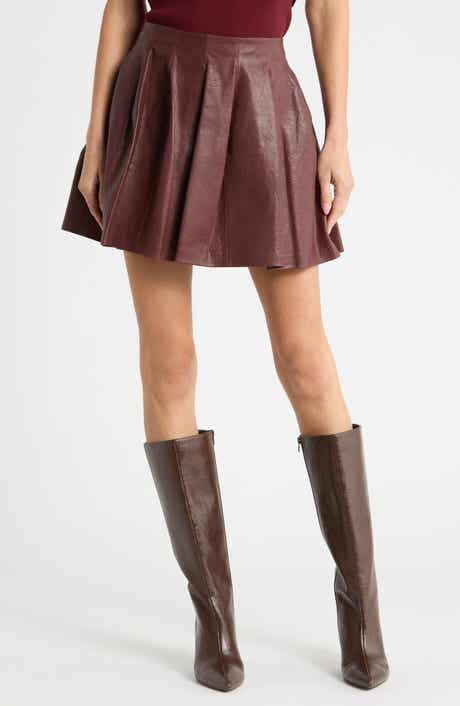 Bryar Leather Miniskirt