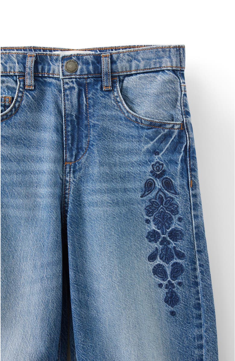 Cotton On Kids Kid's Unisex Barrel Leg Denim Jean, Alternate, color, Blue Haven Mid Blue