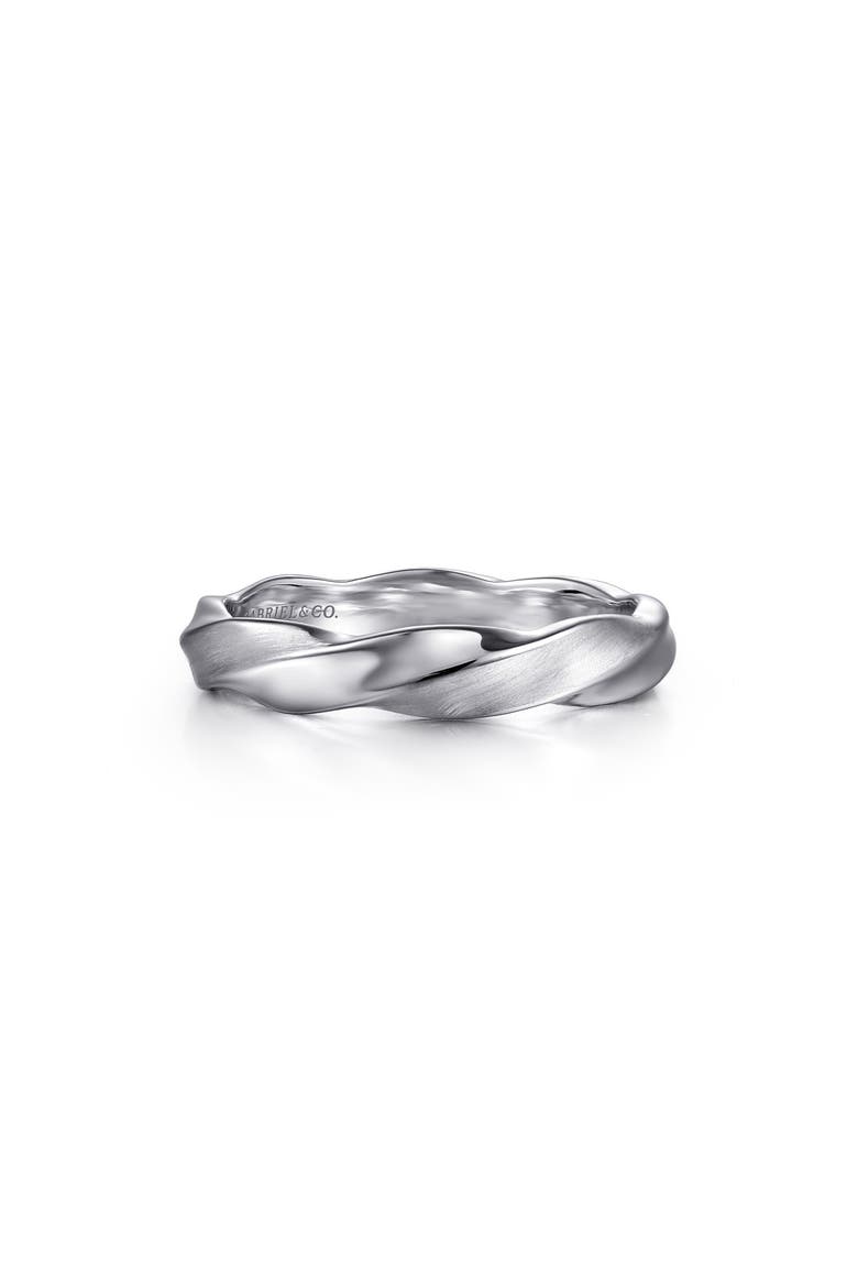 Meridian Sterling Silver Twisted Band Ring, Main, color, STERLING SILVER